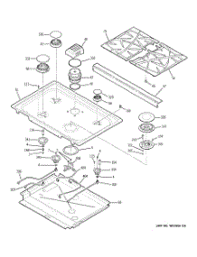 03 - Cooktop parts for Ge Range PGS975DEP1BB from AppliancePartsPros.com