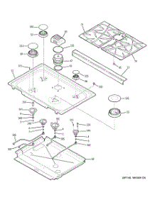 03 - Cooktop parts for Ge Range PGS908DEP1BB from AppliancePartsPros.com