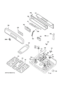 02 - Control Panel & Cooktop parts for Ge Range JGB805DEP1BB from AppliancePartsPros.com