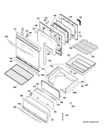 04 - Door & Drawer Parts parts for Ge Range PGB918DEM3WW from AppliancePartsPros.com