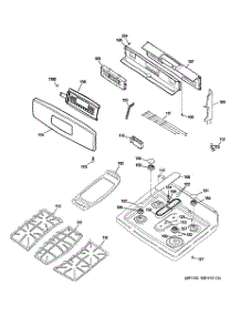 02 - Control Panel & Cooktop parts for Ge Range PGB908DEM3WW from AppliancePartsPros.com
