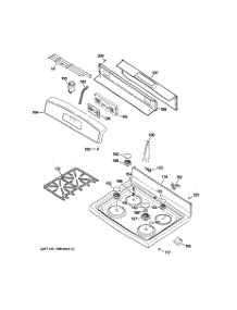 02 - Control Panel & Cooktop parts for Ge Range EGR3001EP1SS from AppliancePartsPros.com