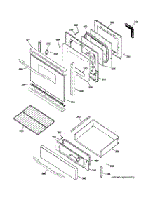 04 - Door & Drawer Parts parts for Ge Range PGB908DEM3WW from AppliancePartsPros.com