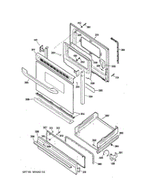 04 - Door & Drawer Parts parts for Ge Range JGBS19MEN4BS from AppliancePartsPros.com