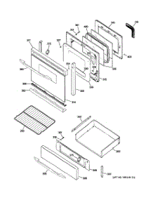 04 - Door & Drawer Parts parts for Ge Range PGB900DEM4WW from AppliancePartsPros.com