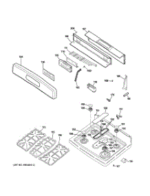 02 - Control Panel & Cooktop parts for Ge Range JGB400DEP1BB from AppliancePartsPros.com