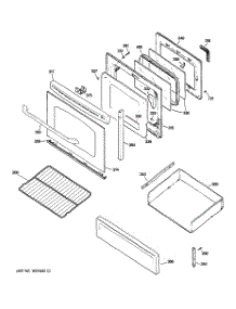 04 - Door & Drawer Parts parts for Ge Range JGB400DEP1BB from AppliancePartsPros.com