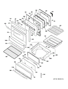 04 - Door & Drawer Parts parts for Ge Range PGB918SEM3SS from AppliancePartsPros.com