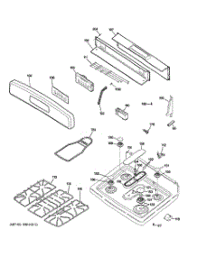 02 - Control Panel & Cooktop parts for Ge Range JGBS80DEM3WW from AppliancePartsPros.com