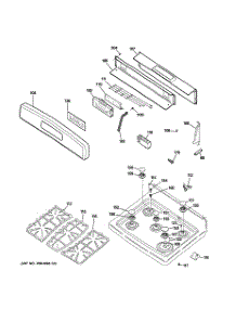 02 - Control Panel & Cooktop parts for Ge Range JGB400SEP1SS from AppliancePartsPros.com