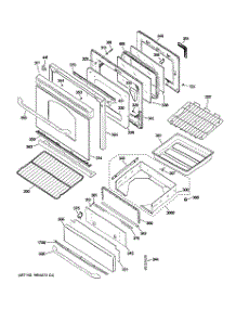 04 - Door & Drawer Parts parts for Ge Range JGBP89DEM3BB from AppliancePartsPros.com