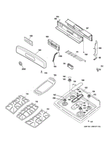 02 - Control Panel & Cooktop parts for Ge Range JGBP89DEM3WW from AppliancePartsPros.com