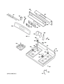 02 - Control Panel & Cooktop parts for Ge Range JGBP28SEM6SS from AppliancePartsPros.com