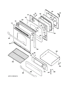 04 - Door & Drawer Parts parts for Ge Range JGBP28SEM6SS from AppliancePartsPros.com