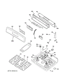 02 - Control Panel & Cooktop parts for Ge Range JGBP87DEM3WW from AppliancePartsPros.com