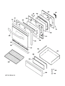 04 - Door & Drawer Parts parts for Ge Range JGBP85DEM4CC from AppliancePartsPros.com