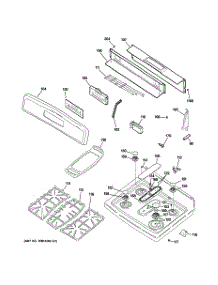 02 - Control Panel & Cooktop parts for Ge Range JGBP87MEM3BG from AppliancePartsPros.com