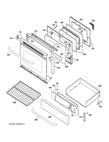 04 - Door & Drawer Parts parts for Ge Range JGBP87MEM3BG from AppliancePartsPros.com