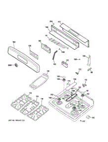 02 - Control Panel & Cooktop parts for Ge Range JGBP88DEM3WW from AppliancePartsPros.com
