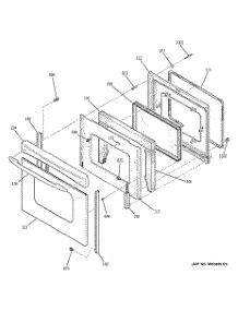 04 - Door parts for Ge Range JB400SP1SS from AppliancePartsPros.com