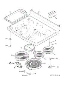 02 - Cooktop parts for Ge Range PB979DP1BB from AppliancePartsPros.com