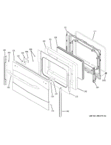 06 - Lower Door parts for Ge Range PB978SP1SS from AppliancePartsPros.com