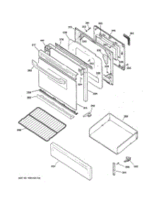 04 - Door & Drawer Parts parts for Ge Range JGBP28WEK9WW from AppliancePartsPros.com