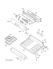 02 - Control Panel & Cooktop parts for Ge Range JGBP26WEH6WW from AppliancePartsPros.com