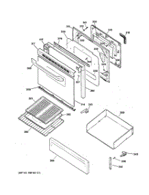 04 - Door & Drawer Parts parts for Ge Range JGBP26WEH6WW from AppliancePartsPros.com