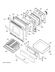 04 - Door & Drawer Parts parts for Ge Range JGBP32SEL2SS from AppliancePartsPros.com