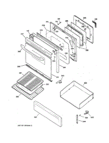 04 - Door & Drawer Parts parts for Ge Range JGBP30WEK4WW from AppliancePartsPros.com