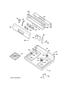 02 - Control Panel & Cooktop parts for Ge Range JGBP30SEK4SS from AppliancePartsPros.com
