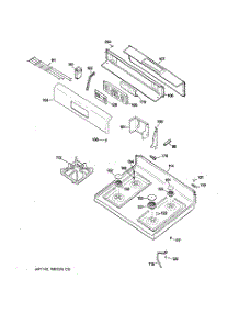 02 - Control Panel & Cooktop parts for Ge Range JGBP29SEL2SS from AppliancePartsPros.com