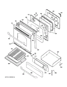 04 - Door & Drawer Parts parts for Ge Range JGBP28MEL2BS from AppliancePartsPros.com