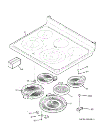02 - Cooktop parts for Ge Range JBP83SK4SS from AppliancePartsPros.com