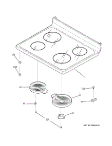 02 - Cooktop parts for Ge Range JBP64WK4WW from AppliancePartsPros.com