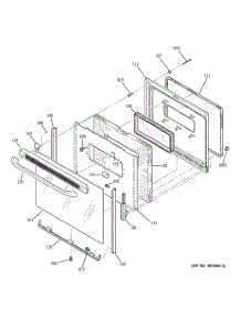 04 - Door parts for Ge Range JBP64WK4WW from AppliancePartsPros.com
