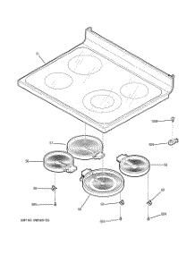 02 - Cooktop parts for Ge Range JCBP68HK4WW from AppliancePartsPros.com