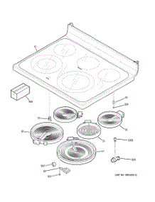 02 - Cooktop parts for Ge Range JBP81KL2CC from AppliancePartsPros.com