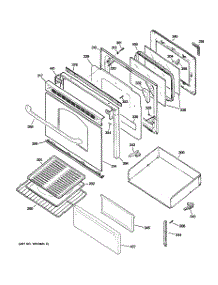 03 - Door & Drawer Parts parts for Ge Range JBP27BL1BB from AppliancePartsPros.com