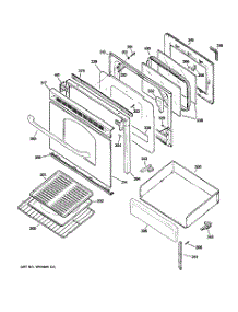 04 - Door & Drawer Parts parts for Ge Range JGBP28EEL1BB from AppliancePartsPros.com
