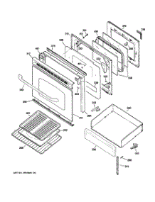 04 - Door & Drawer Parts parts for Ge Range JGBP36BEL1BB from AppliancePartsPros.com