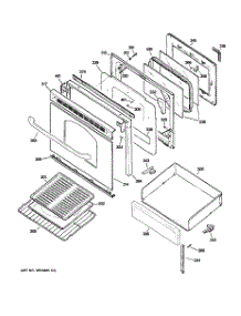 04 - Door & Drawer Parts parts for Ge Range JGBP28DEL1WH from AppliancePartsPros.com
