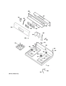 02 - Control Panel & Cooktop parts for Ge Range JGBP28BEL1CT from AppliancePartsPros.com