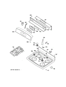 02 - Control Panel & Cooktop parts for Ge Range JGBP36SEL1SS from AppliancePartsPros.com