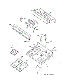 02 - Control Panel & Cooktop parts for Ge Range JGBP35GXH3WW from AppliancePartsPros.com