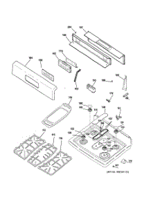 02 - Control Panel & Cooktop parts for Ge Range JGBP87BEK4BB from AppliancePartsPros.com