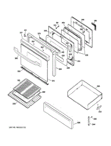 04 - Door & Drawer Parts parts for Ge Range JGBP87BEK4BB from AppliancePartsPros.com