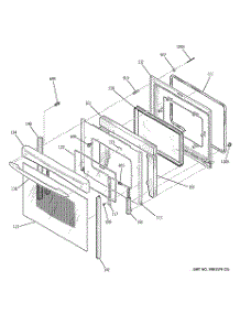 04 - Door parts for Ge Range JCBP49WK2WW from AppliancePartsPros.com