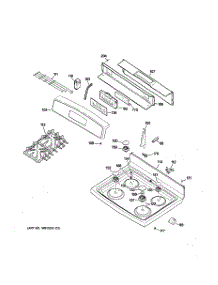 02 - Control Panel & Cooktop parts for Ge Range JGBP85SEJ4SS from AppliancePartsPros.com